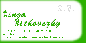 kinga nitkovszky business card